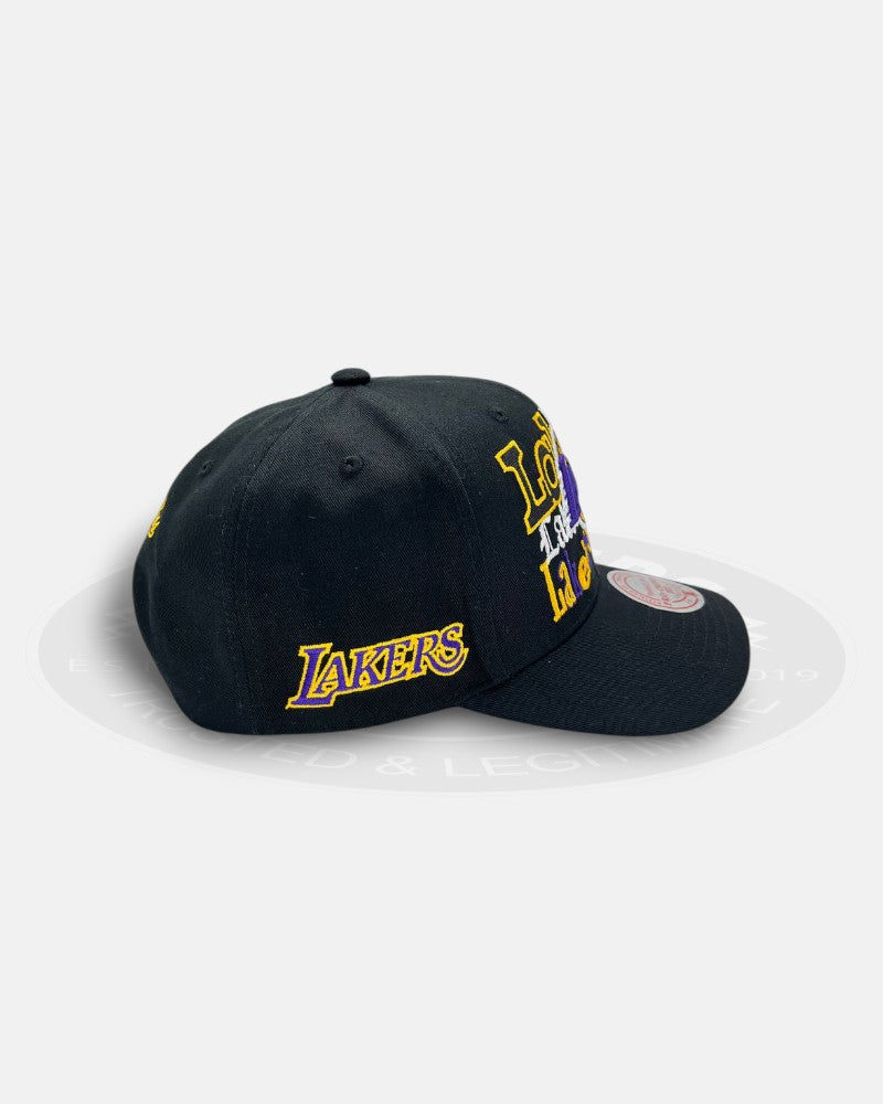 Los Angeles Lakers Mixed Font Front Logo Pro Crown Snapback Hat