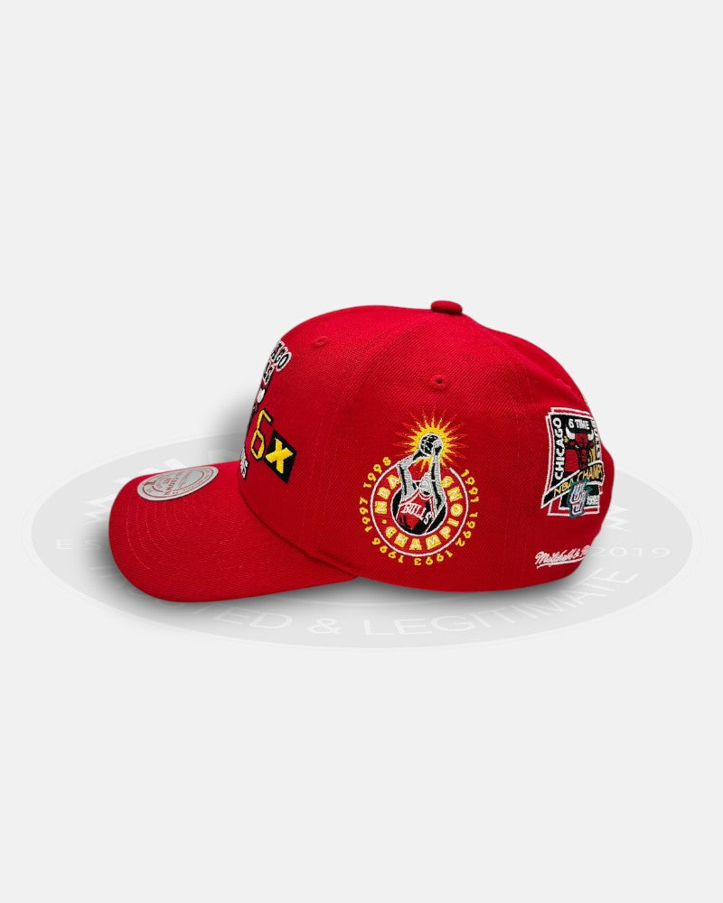 Chicago Bulls 6x NBA Champion Overall Logo Pro Crown Snapback Hat