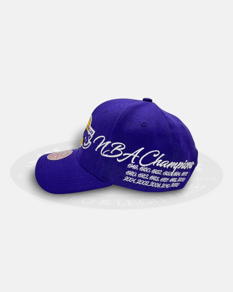 Los Angeles Lakers NBA Champion Overall Logo Pro Crown Snapback Hat