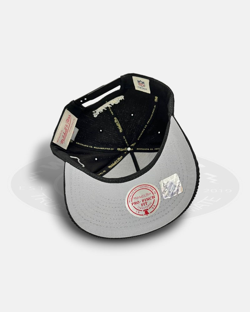 Las Vegas Raiders NFL Collection Corduroy Pro Pinch Fit Snapback Hat