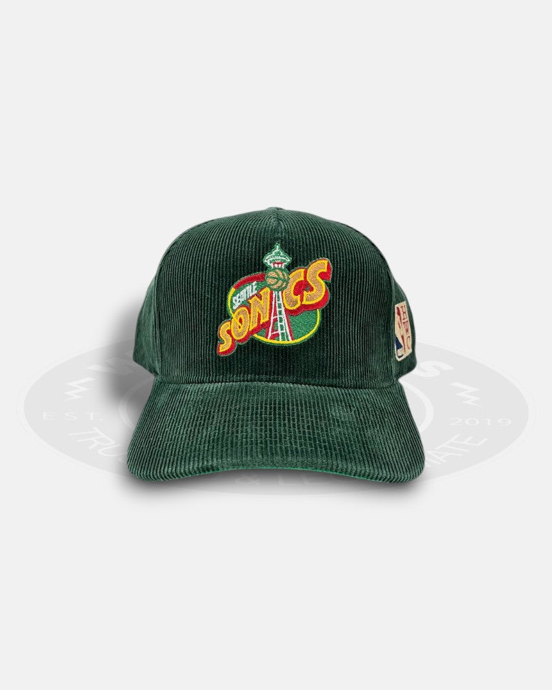 Seattle Supersonics Hard Wood Classic Collection Corduroy Pro Pinch Fit Snapback Hat