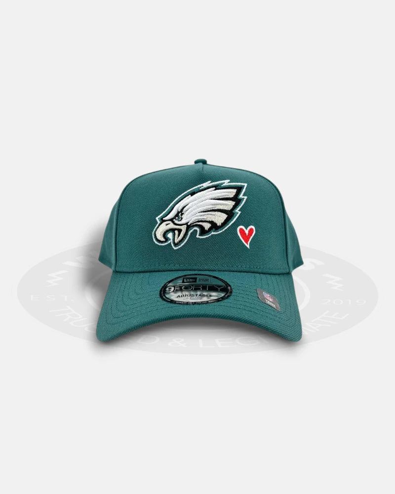 Philadelphia Eagles Love Hearts 9Forty A-Frame Snapback Hat