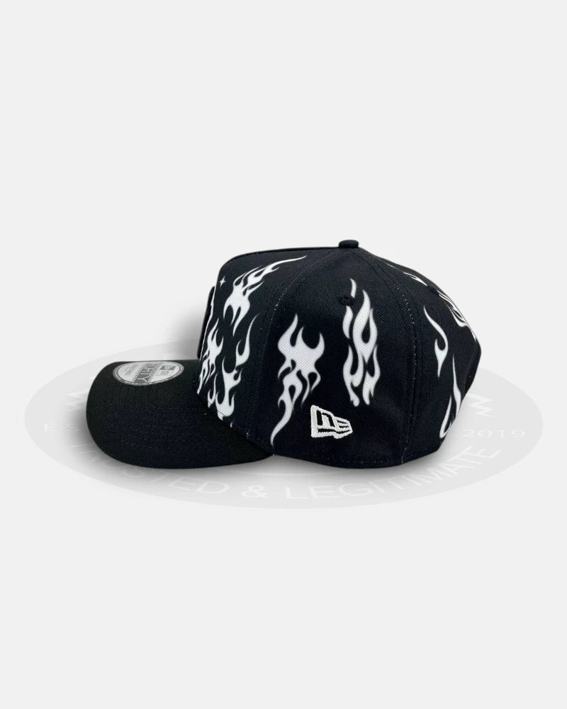 New York Yankees White Flames 9Forty A-Frame Snapback Hat