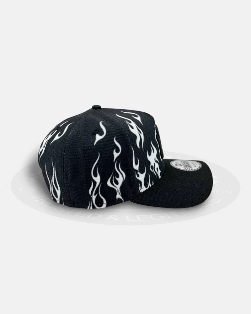 New York Yankees White Flames 9Forty A-Frame Snapback Hat