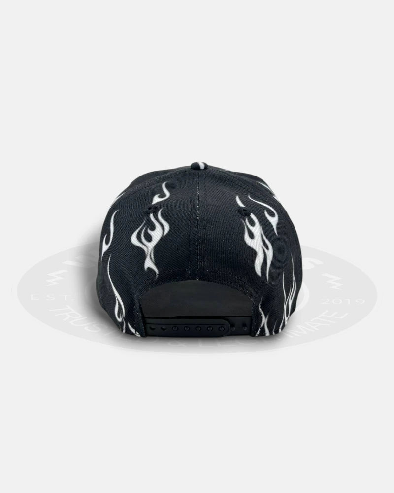 New York Yankees White Flames 9Forty A-Frame Snapback Hat