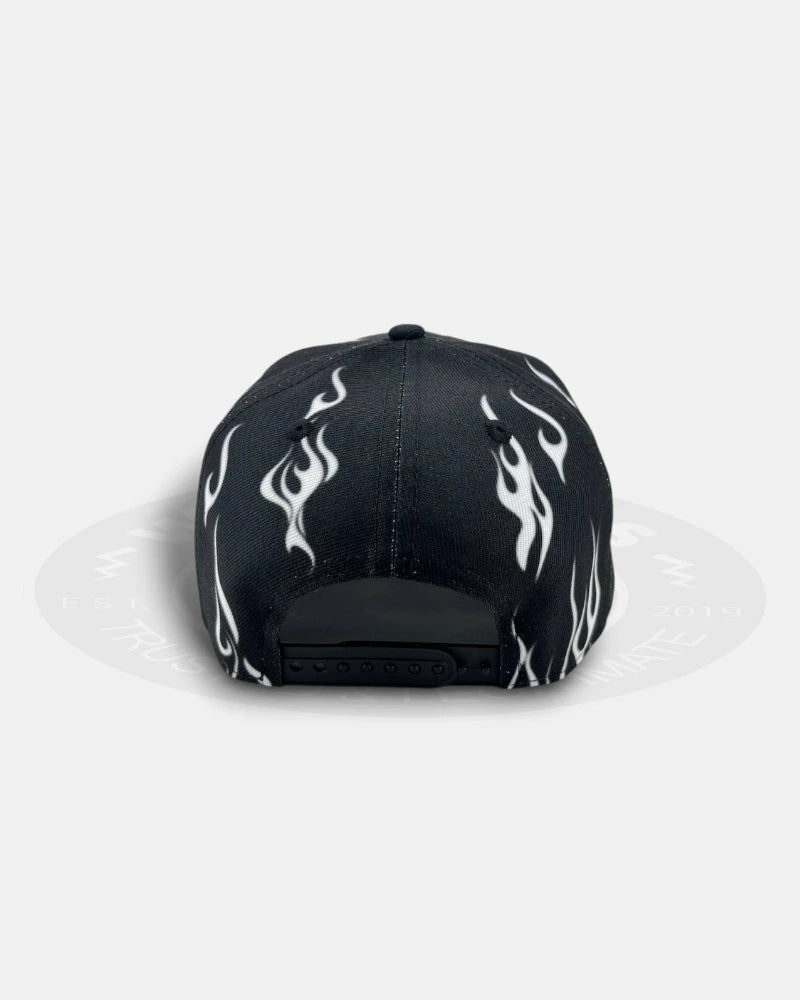 Chicago White Sox White Flames 9Forty A-Frame Snapback Hat