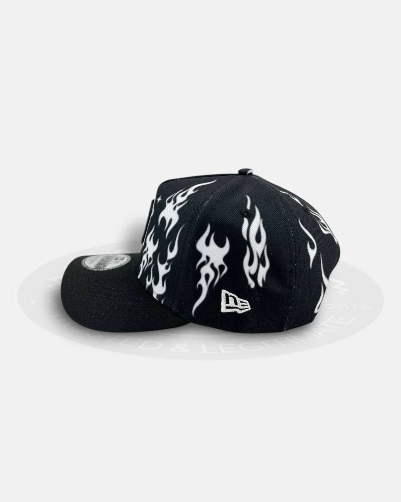 Detroit Tigers White Flames 9Forty A-Frame Snapback Hat