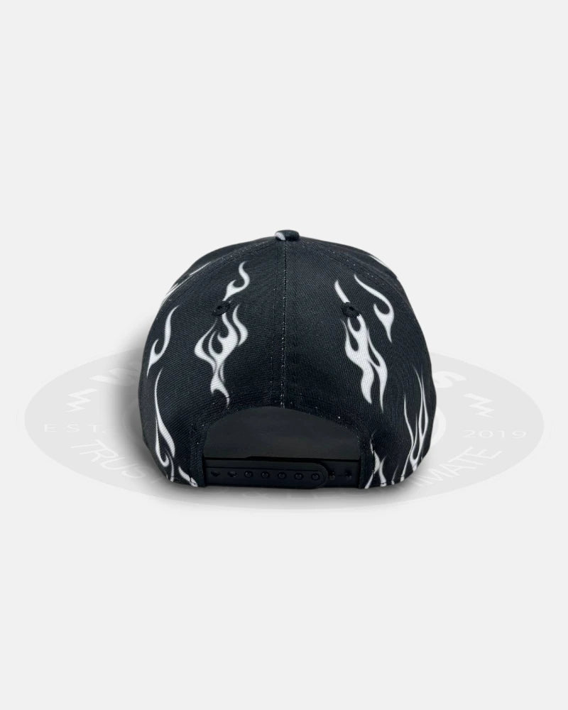 Detroit Tigers White Flames 9Forty A-Frame Snapback Hat