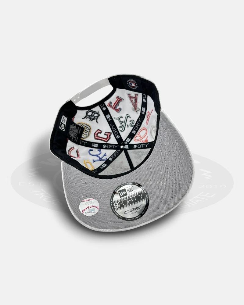 MLB Team All Over Patch White Colored 9Forty A-Frame Snapback Hat