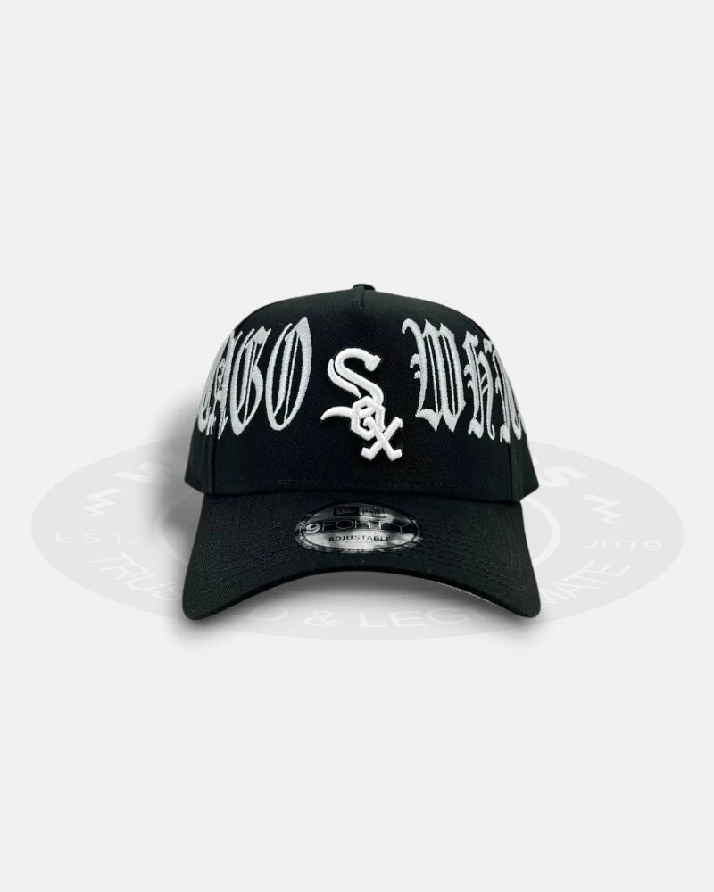Chicago White Sox Oversized Gothic All Over 9FORTY A-Frame Snapback Hat