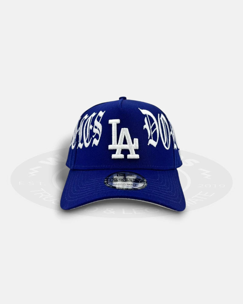 Los Angeles Dodgers Oversized Gothic All Over 9FORTY A-Frame Snapback Hat