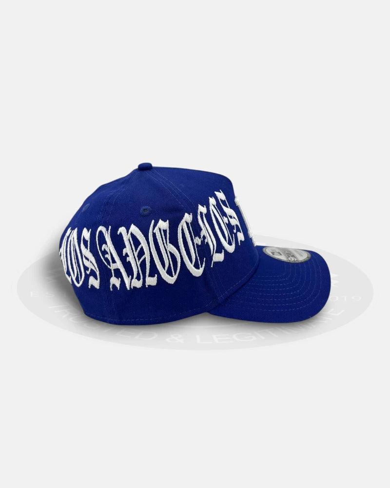 Los Angeles Dodgers Oversized Gothic All Over 9FORTY A-Frame Snapback Hat