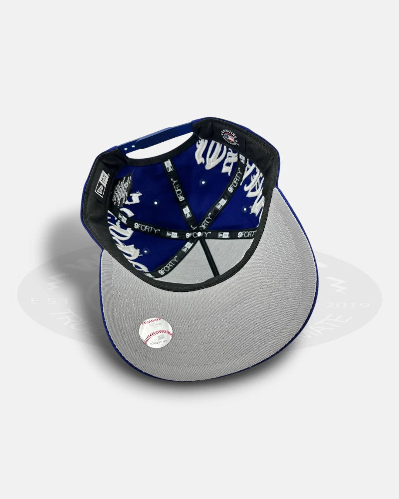 Los Angeles Dodgers Oversized Gothic All Over 9FORTY A-Frame Snapback Hat