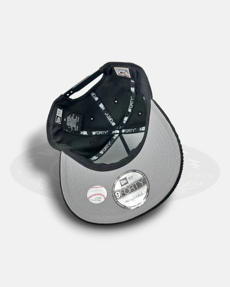 Los Angeles Dodgers Upside Down Corduroy Black 9FORTY A-Frame Snapback Hat