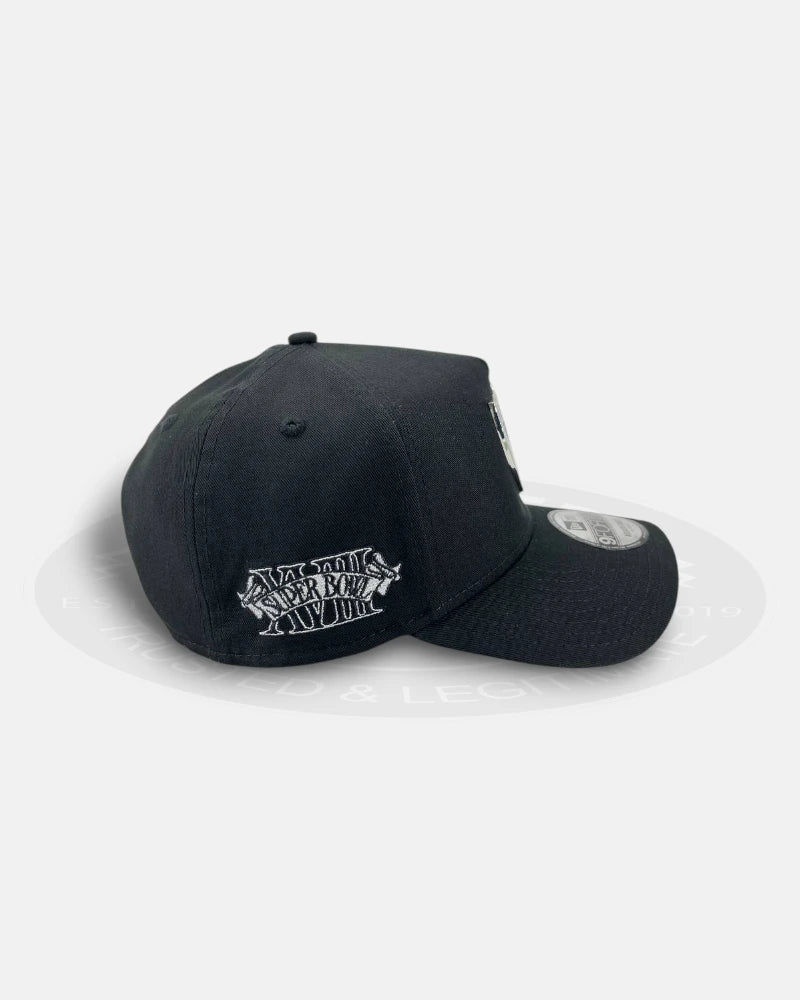 Las Vegas Raiders Metal Badge Black 9FORTY A-Frame Snapback Hat