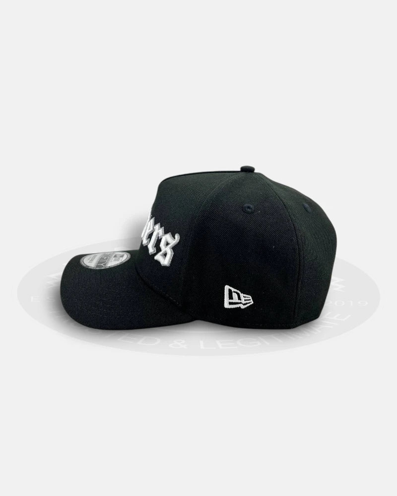 Las Vegas Raiders 60th Script Tribute 9FORTY A-Frame Snapback Hat