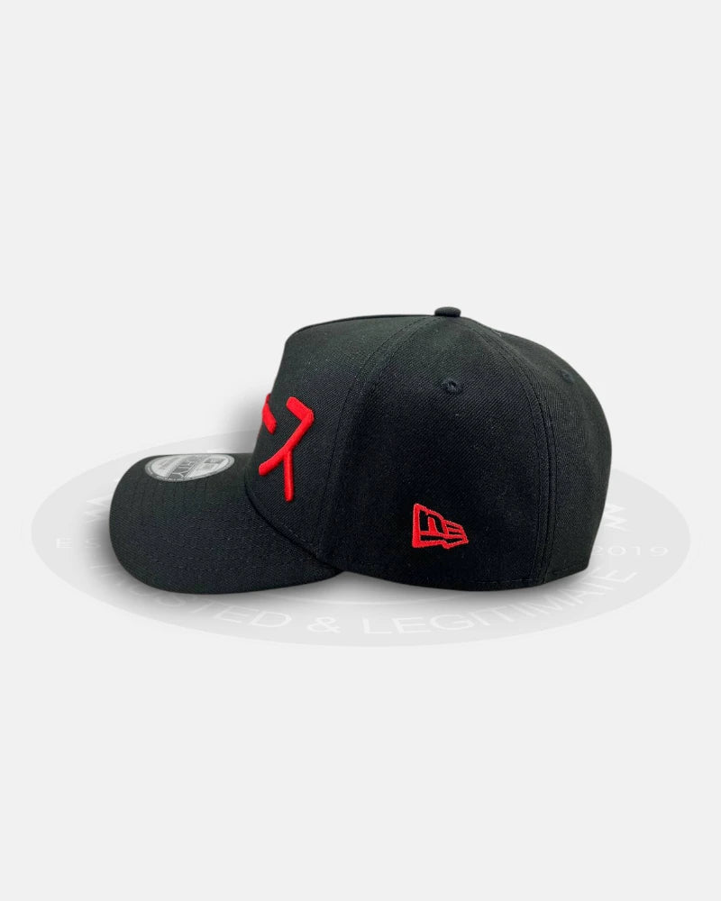 Los Angeles Dodgers Ohtani Kanji Black Red 9FORTY A-Frame Snapback Hat