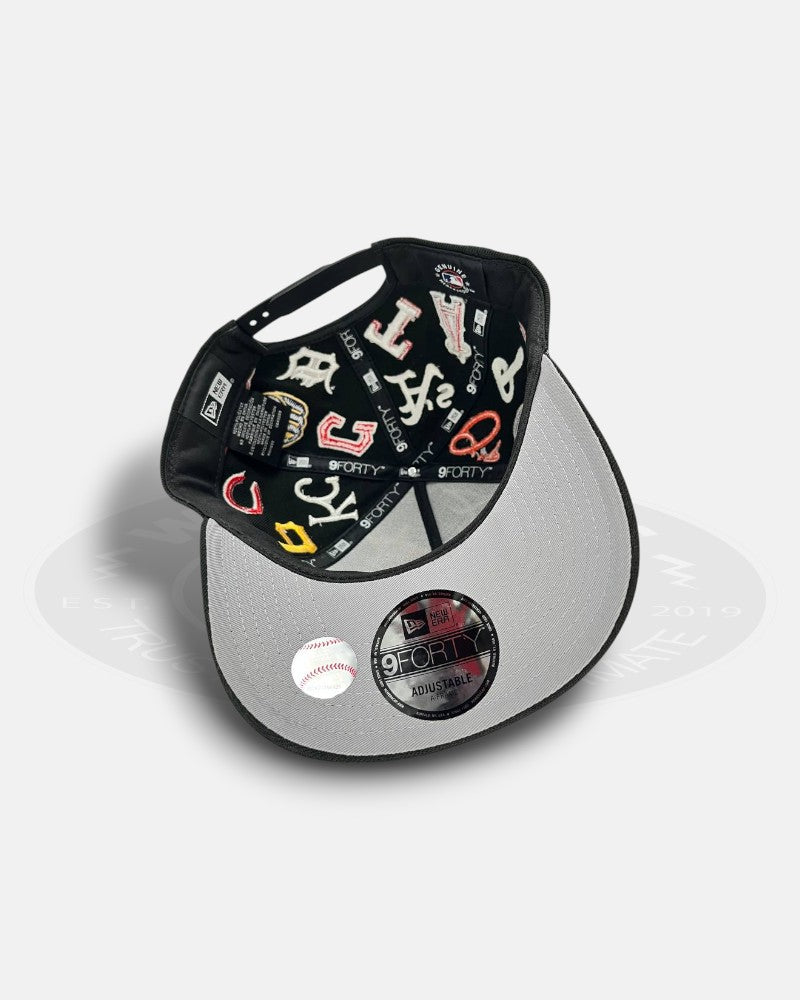 MLB League 'All Over Logo' Multi Color 9FORTY A-Frame Snapback Hat