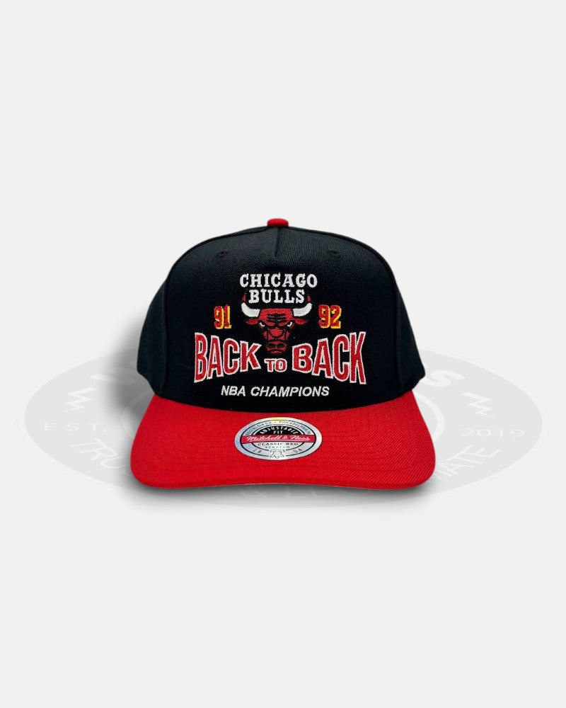 Chicago Bulls 1991-1992 Back to Back NBA Champions Adjustable Fit Snapback Hat