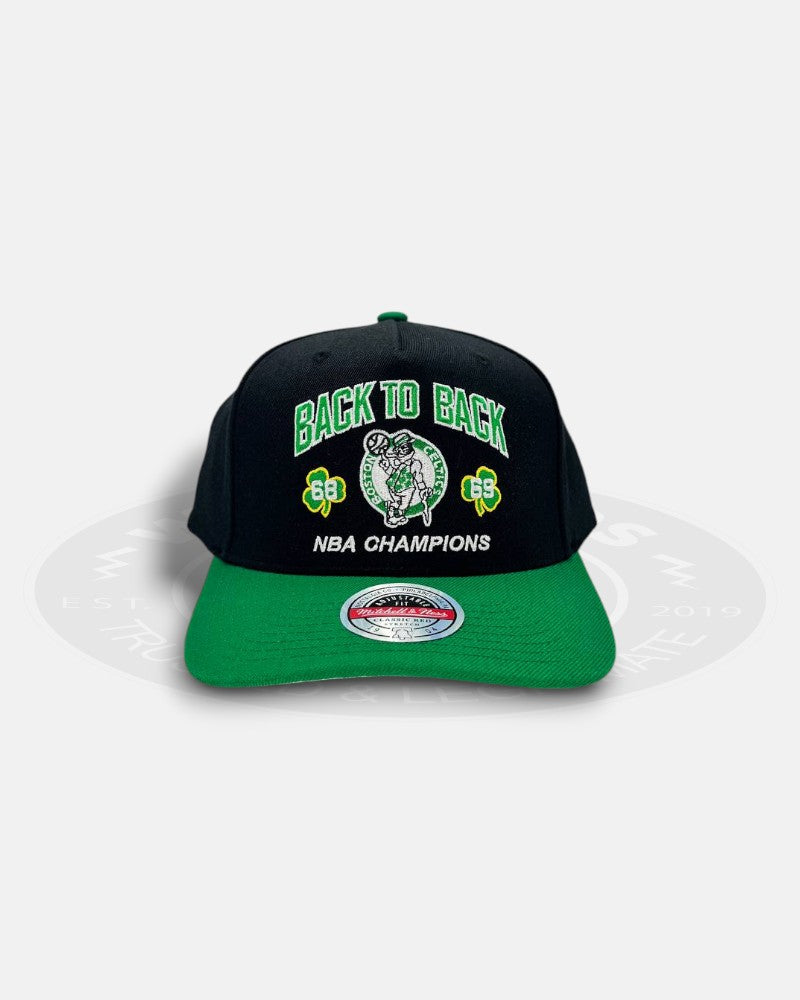Boston Celtics 1968-1969 Back to Back NBA Champions Two Tone Adjustable Fit Snapback Hat