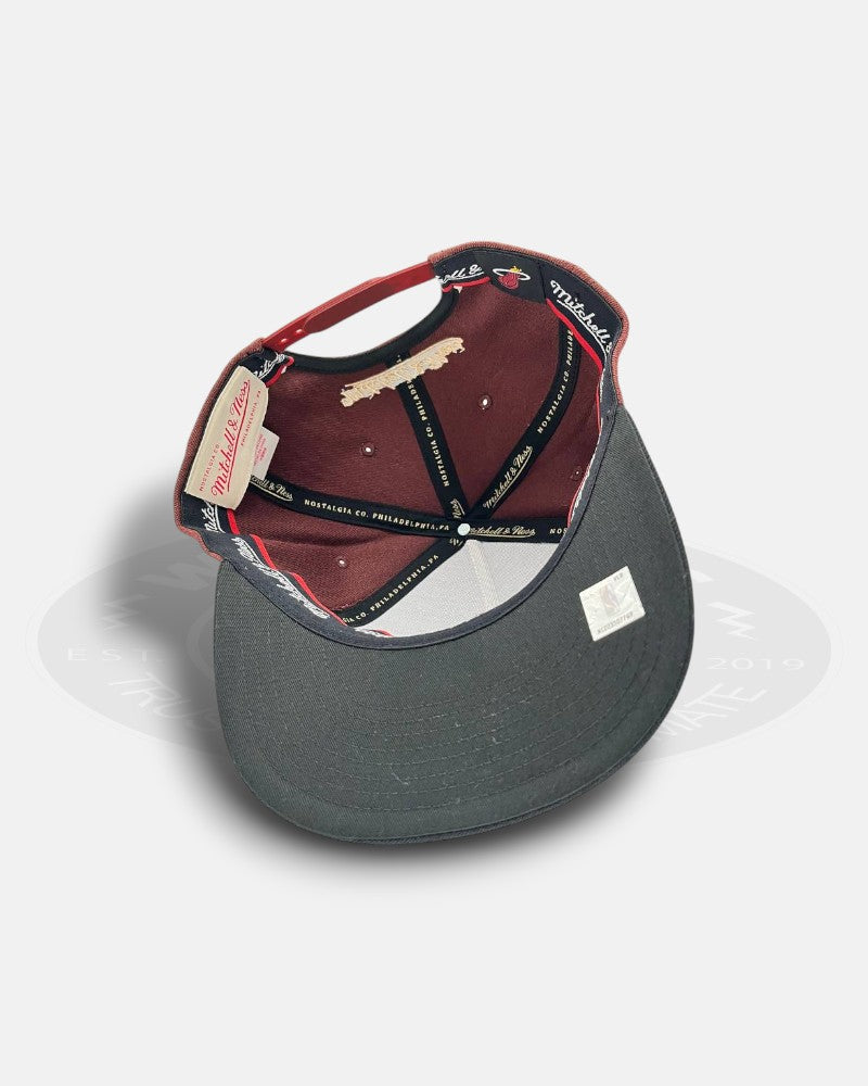 Miami Heat Two Tone Grey Underbrim Adjustable Fit Snapback Hat