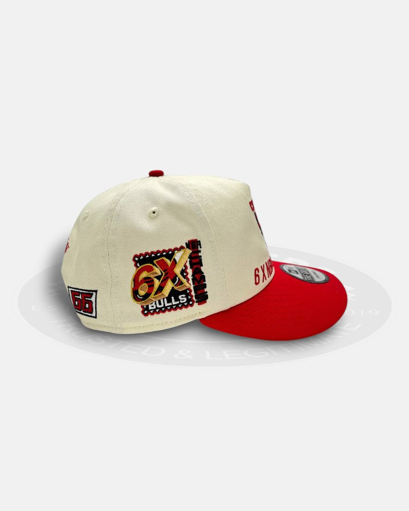 Chicago Bulls 6x NBA Champions Overall Logo The Golfer Snapback Hat