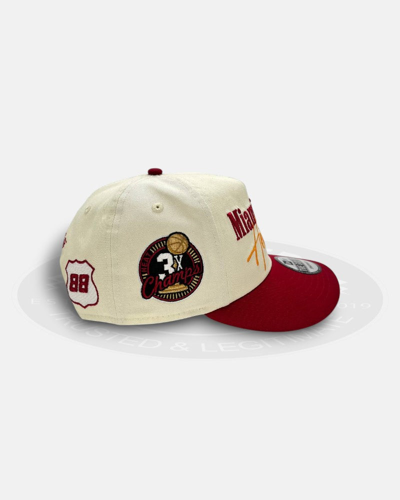 Miami Heat Multi-Dunk Golfer A-Frame Snapback Hat