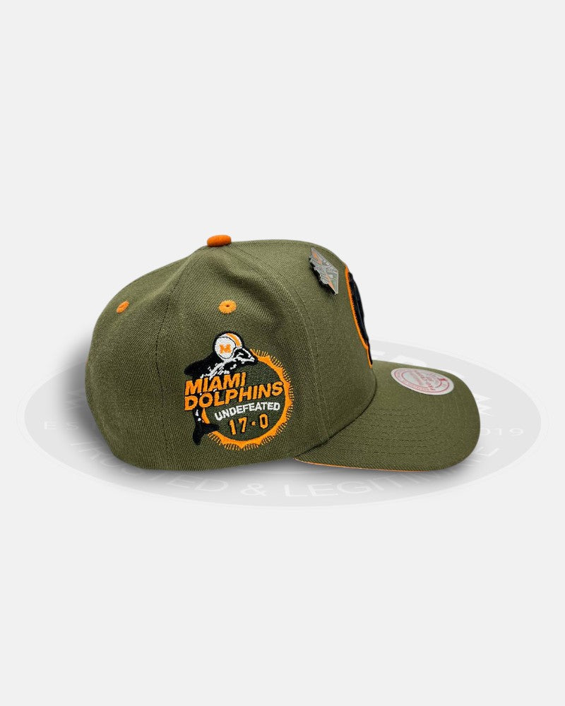 Miami Dolphins Harmony Undefeated 17-0 Pro Crown Snapback Hat