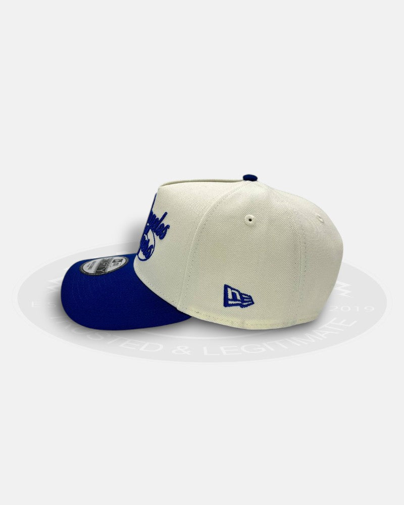 Los Angeles Dodgers Cursive Gold Script Two Tone A-Frame 9Forty Snapback Hat
