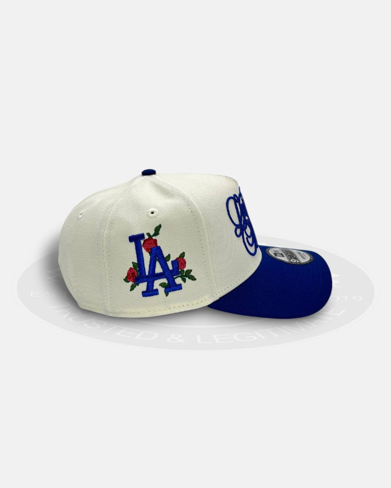 Los Angeles Dodgers Cursive Gold Script Two Tone A-Frame 9Forty Snapback Hat