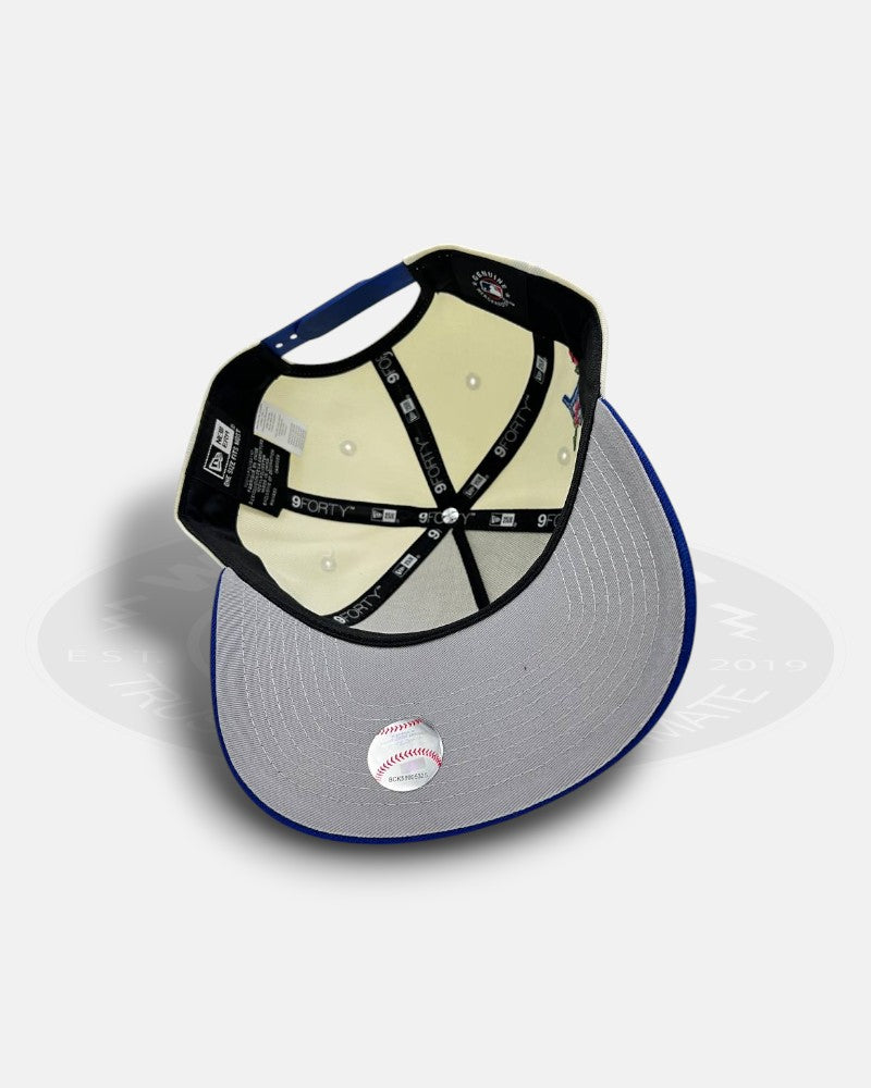 Los Angeles Dodgers Cursive Gold Script Two Tone A-Frame 9Forty Snapback Hat