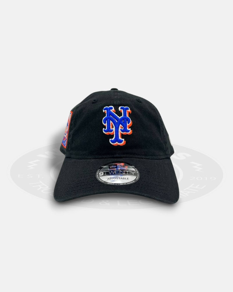 New York Mets Black Vector Prime 9TWENTY Strapback Hat