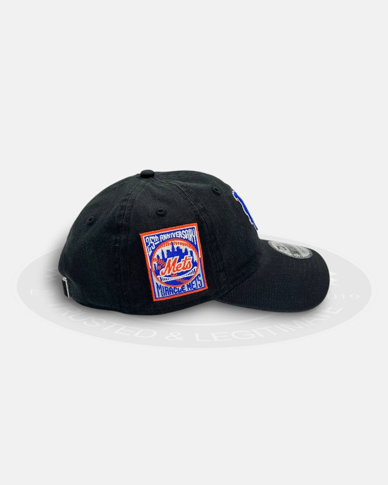 New York Mets Black Vector Prime 9TWENTY Strapback Hat
