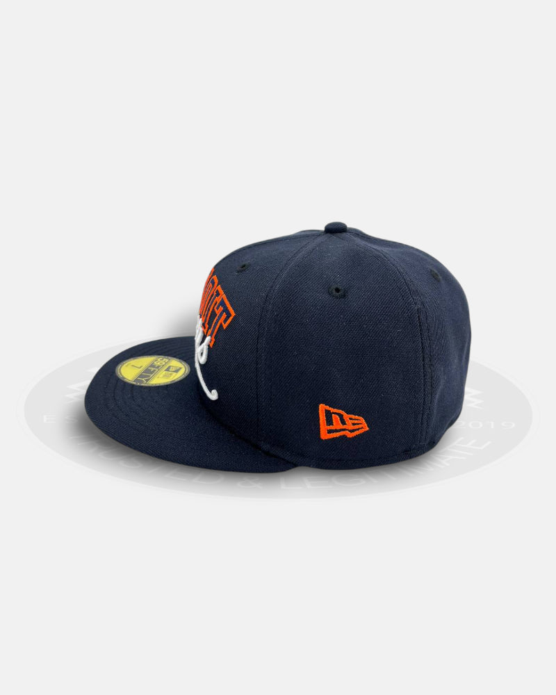 Detroit Tigers Script Midnight Navy 59Fifty Fitted Hat