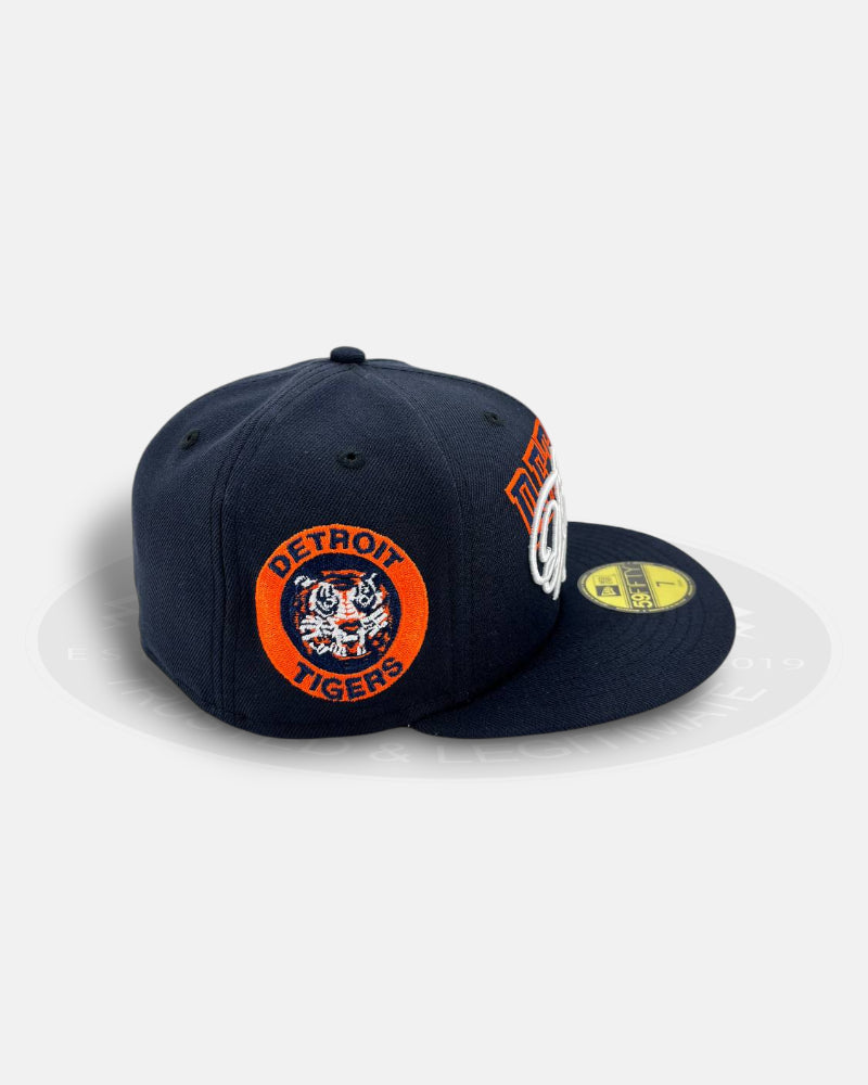Detroit Tigers Script Midnight Navy 59Fifty Fitted Hat