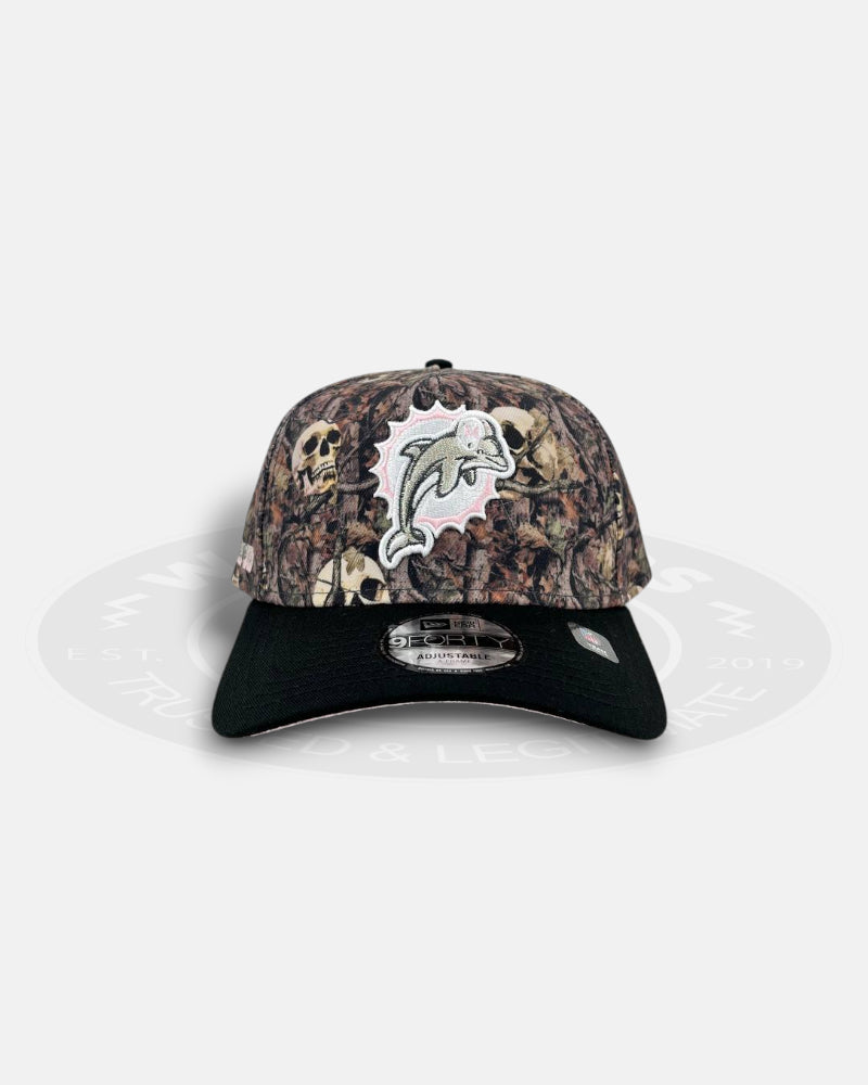 Miami Dolphins Skull Camo 9FORTY A-Frame Snapback Hat