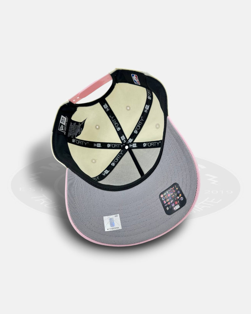Brooklyn Nets Pink Citrus 9FORTY A-Frame Snapback Hat