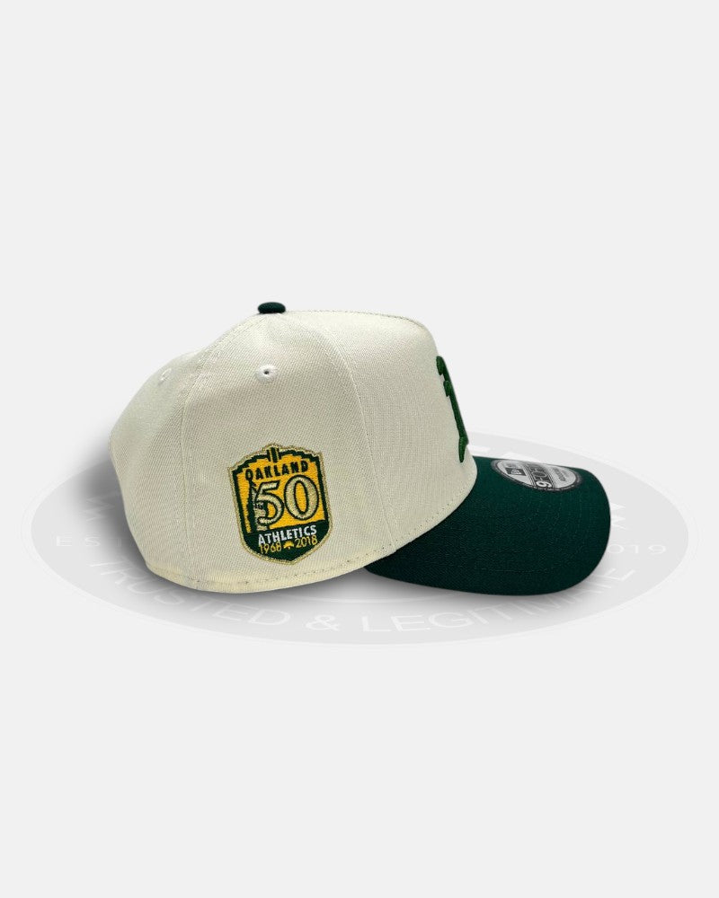 Oakland Athletics 50th Anniversary Two Tone Chrome Green 9forty A-frame Snapback Hat