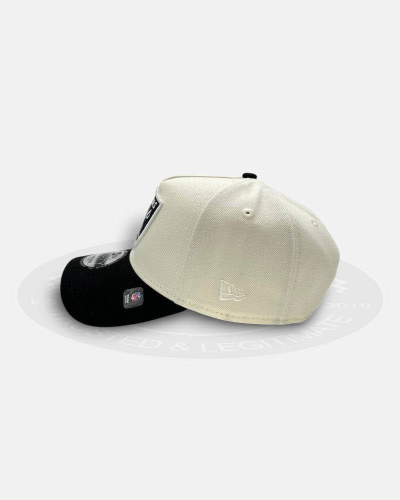 Oakland Raiders 1998 Draft Two Tone Chrome Black 9Forty A-Frame Snapback Hat