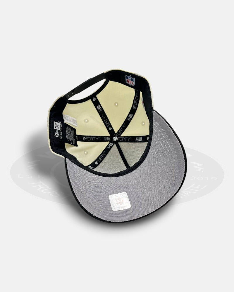 Oakland Raiders 1998 Draft Two Tone Chrome Black 9Forty A-Frame Snapback Hat