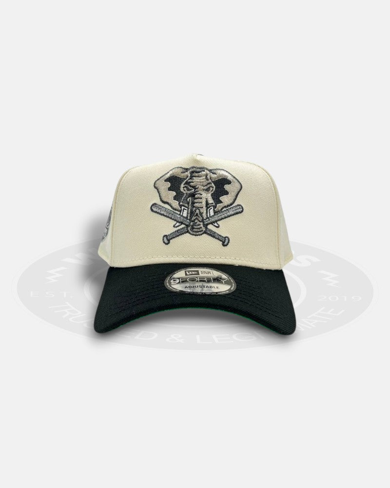 Oakland Athletics 50th Anniversary Silver Two Tone Chrome Black 9Forty A-Frame Snapback Hat