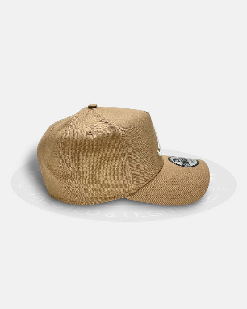 Atlanta Braves White Wheat 9Forty A-Frame Snapback Hat