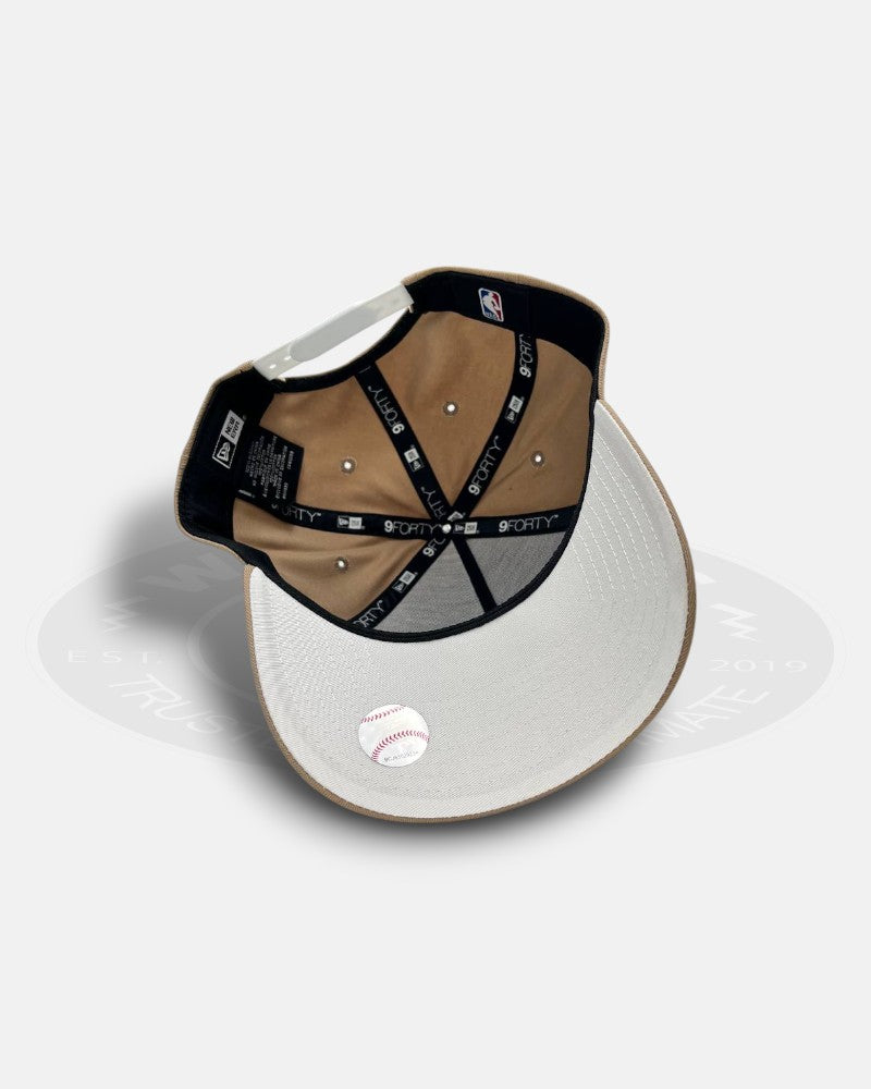 Los Angeles Lakers White Wheat 9Forty A-Frame Snapback Hat