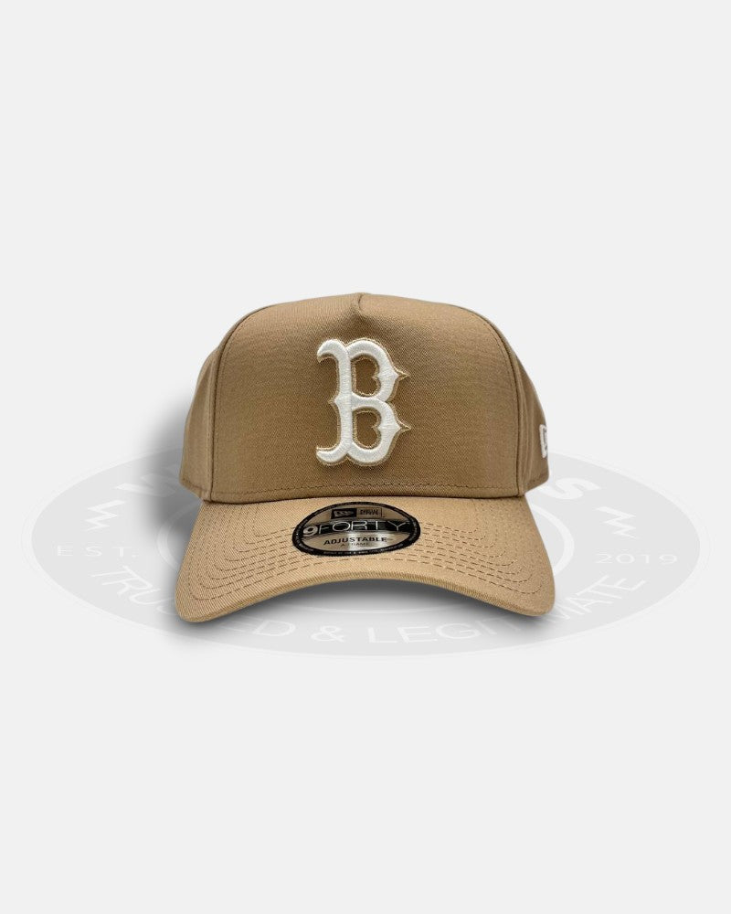 Boston Red Sox White Wheat 9Forty A-Frame Snapback Hat