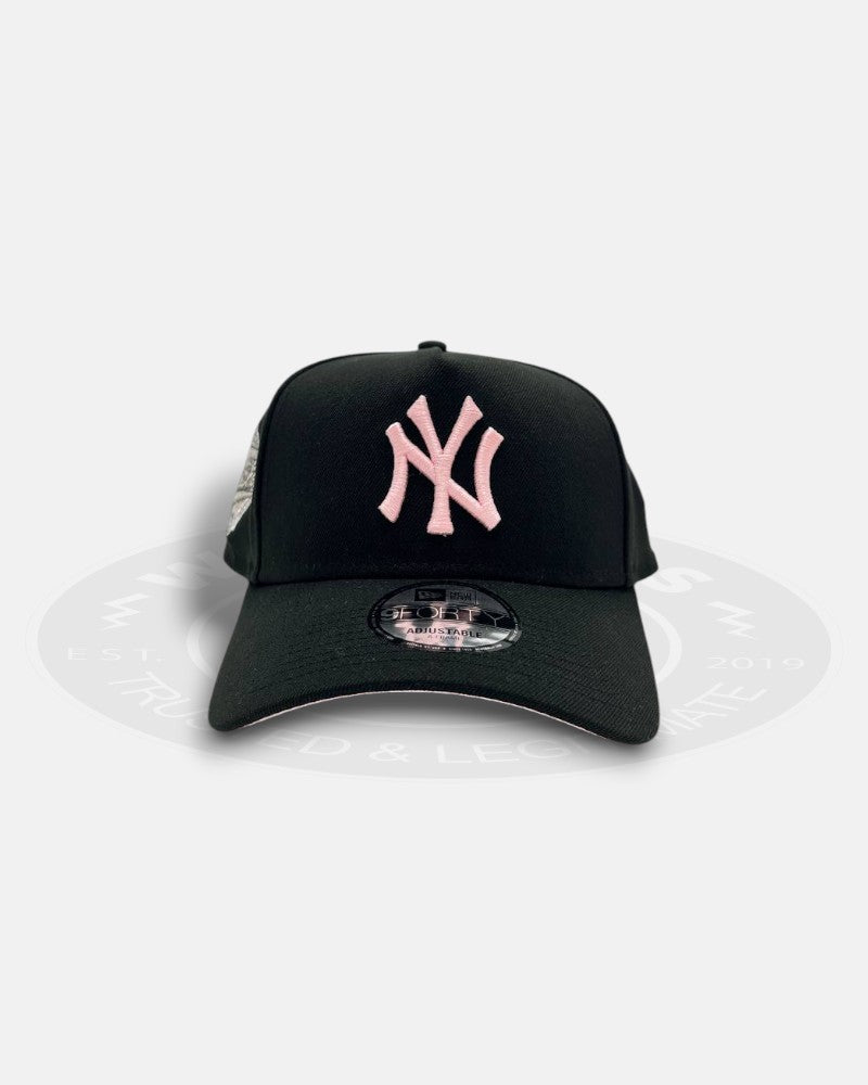New York Yankees World Series Black Pink 9Forty A-Frame Snapback Hat