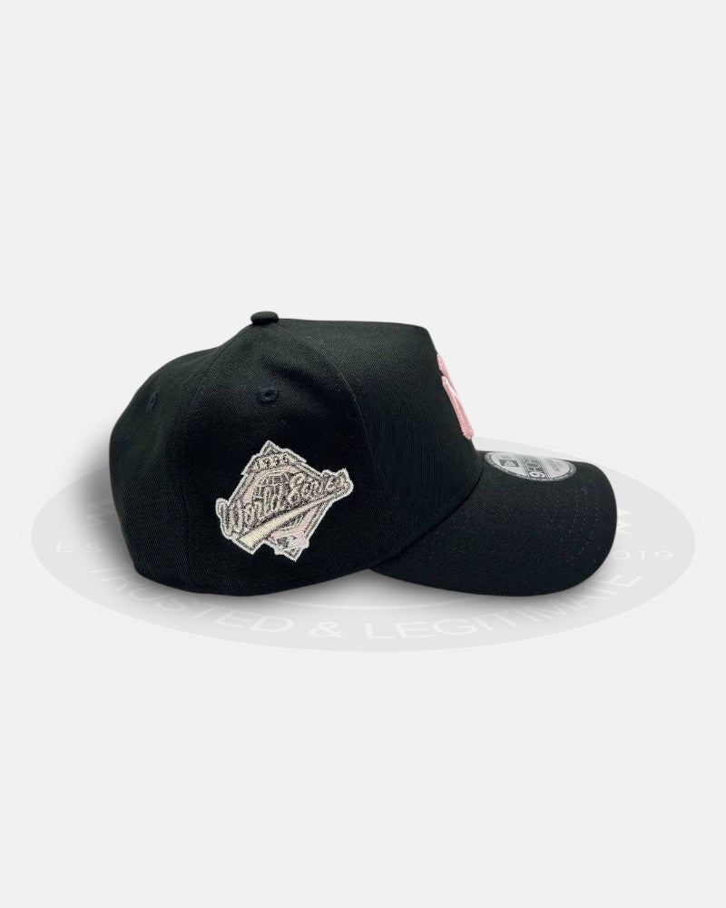 New York Yankees World Series Black Pink 9Forty A-Frame Snapback Hat