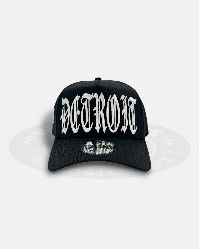 Detroit Tigers Oversized Gothic Script A-Frame 9Forty Snapback Hat