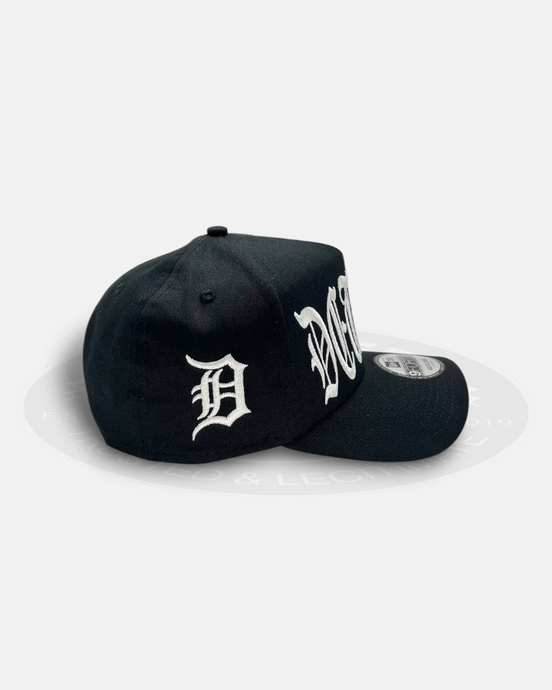 Detroit Tigers Oversized Gothic Script A-Frame 9Forty Snapback Hat
