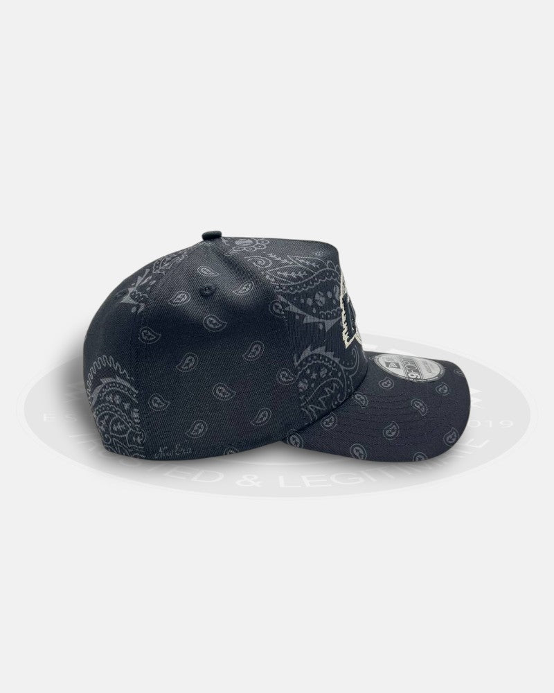 Los Angeles Lakers Black Paisley A-Frame 9Forty Snapback Hat
