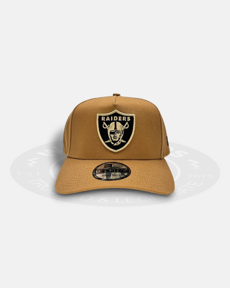 Las Vegas Raiders Wheat A-Frame 9Forty Snapback Hat